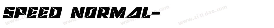 Speed Normal字体转换
